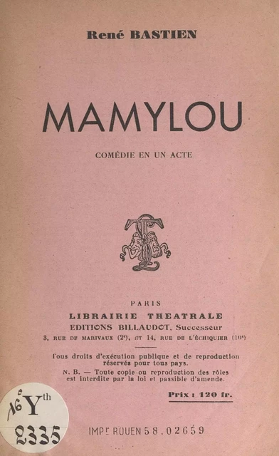 Mamylou - René Bastien - FeniXX réédition numérique