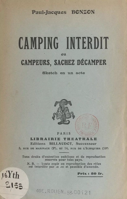 Camping interdit - Paul-Jacques Bonzon - FeniXX réédition numérique