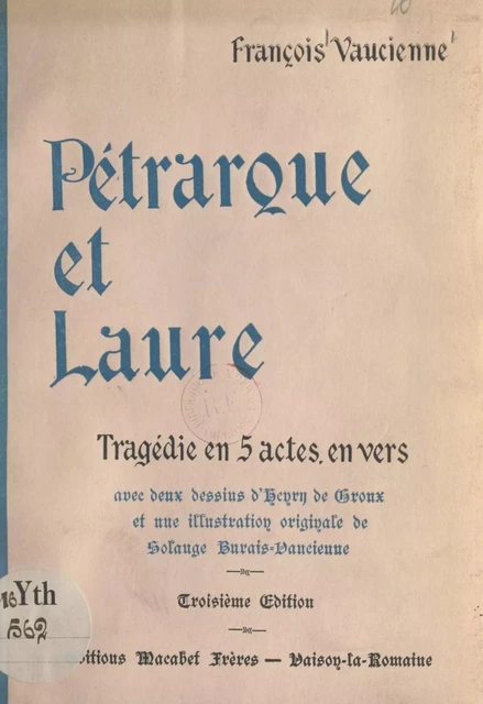 Pétrarque et Laure - François Vaucienne - FeniXX réédition numérique