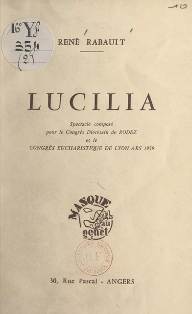 Lucilia - René Rabault - FeniXX réédition numérique