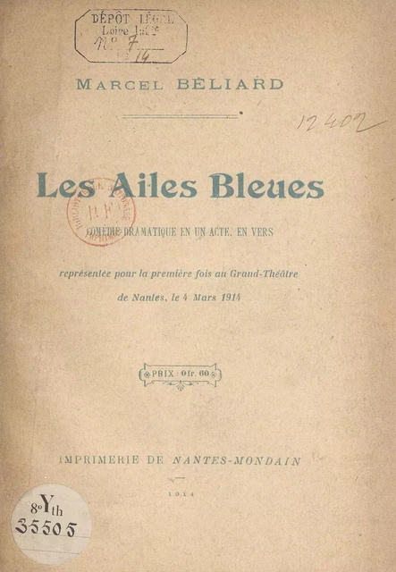 Les ailes bleues - Marcel Béliard - FeniXX réédition numérique