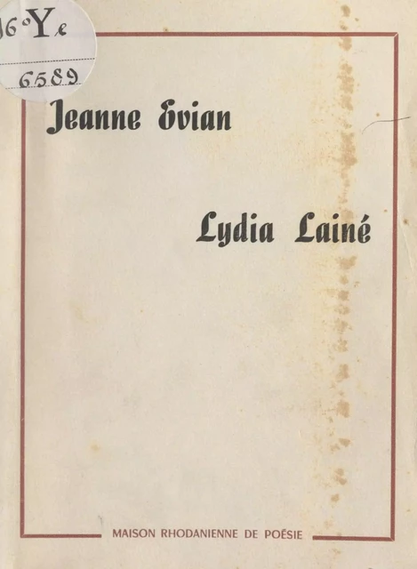 Les poèmes du clochard noir - Jeanne Evian, Lydia Lainé - FeniXX réédition numérique