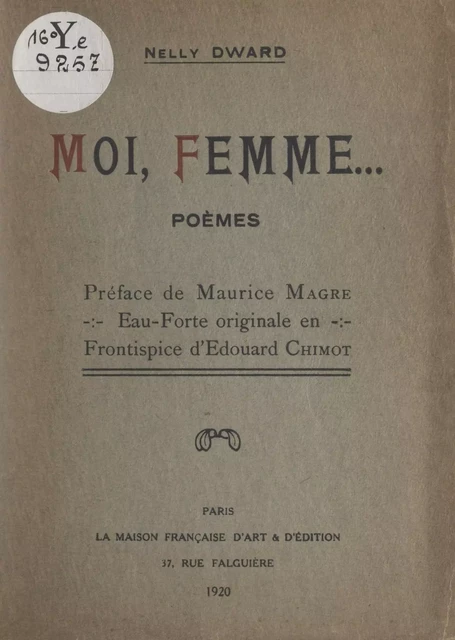 Moi, femme... - Nelly Dward - FeniXX réédition numérique