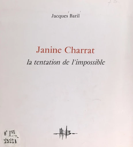 Janine Charrat - Jacques Baril - FeniXX réédition numérique