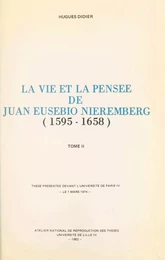 La vie et la pensée de Juan Eusebio Nieremberg (1595-1658).(2)