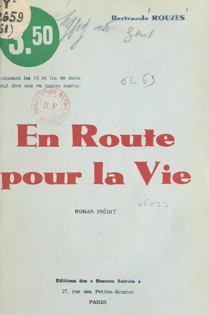 En route pour la vie - Bertrande Rouzès - FeniXX réédition numérique