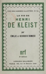 La vie de Henri de Kleist