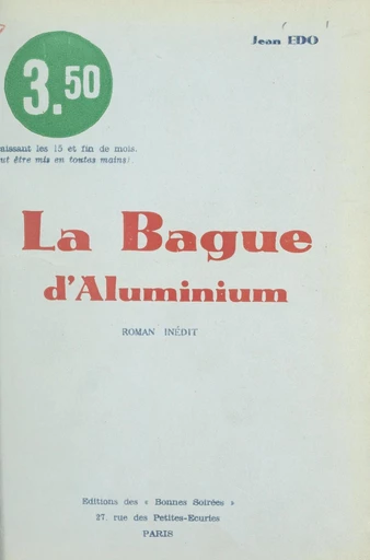 La bague d'aluminium - Jean Edo - FeniXX réédition numérique