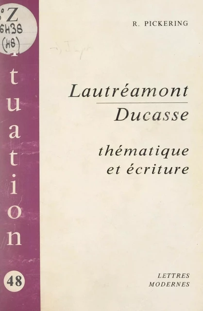 Lautréamont-Ducasse - Robert Pickering - FeniXX réédition numérique