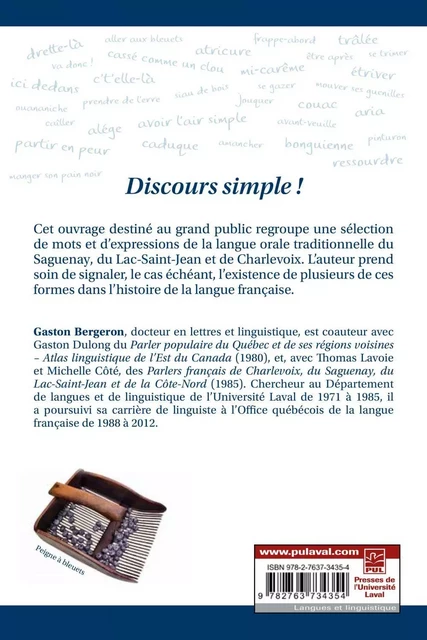 Discours simple ! - Gaston Bergeron - PUL Diffusion