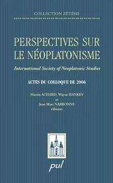 Perspectives sur le néoplatonisme