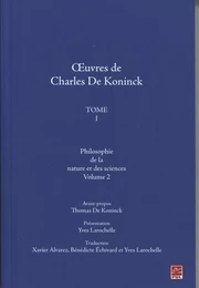 Oeuvres de Charles De Koninck 1 volume 2