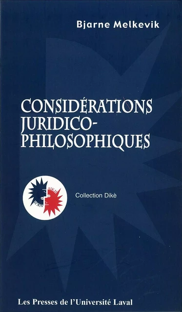 Considérations juridico-philosophiques - Bjarne Melkevik - PUL Diffusion