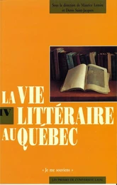 La vie littéraire au Québec