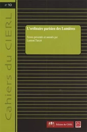 L'ordinaire parisien des Lumières