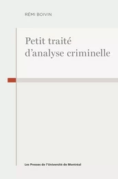 Petit traité d'analyse criminelle