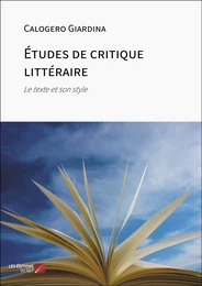 Études de critique littéraire