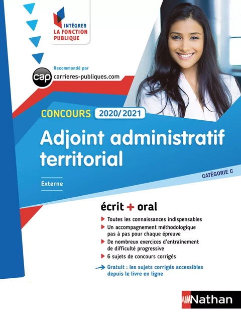 Adjoint administratif territorial - Catégorie C - 2020/2021 - Intégrer la fonction publique - Alain Simon Chautemps, Marie-Hélène Stèbe, Stéphane Gachet, Patricia Pioz, Danièle Bon - Nathan