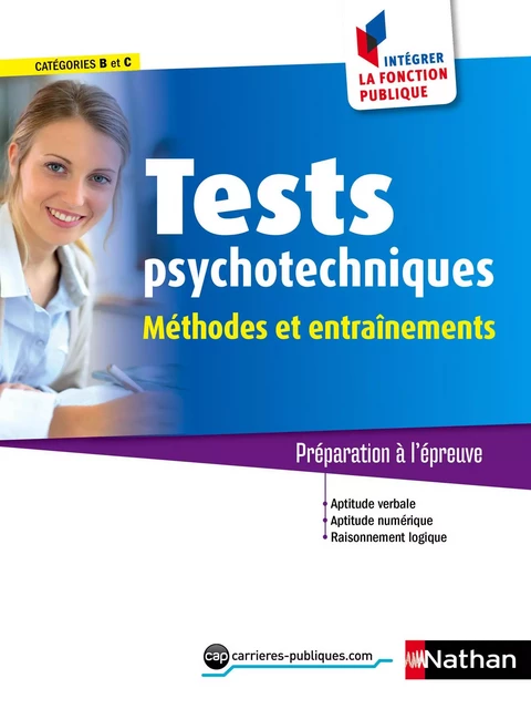 Tests psychotechniques - Méthodes et entraînements - Intégrer la fonction publique - 2015 - Élisabeth Simonin - Nathan