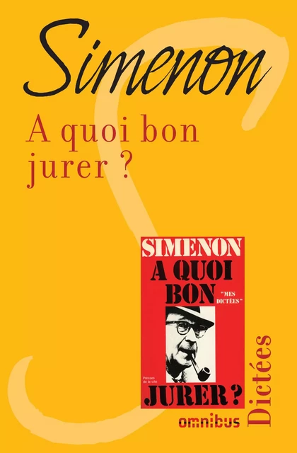 A quoi bon jurer ? - Georges Simenon - Place des éditeurs