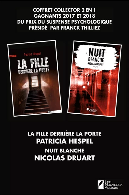 Coffret collector 2 en 1 gagnants 2017 et 2018 du prix du suspense psychologique - Patricia Hespel, Nicolas Druart - Editions Prisma