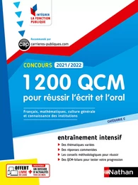 1 200 QCM pour réussir l'écrit et l'oral 2021-2022 - N° 5 (Intégrer fonct publique) E-pub - 2021