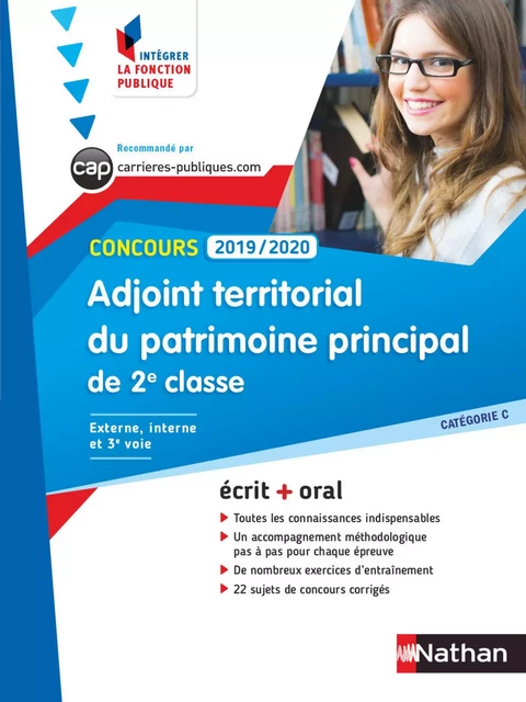 Concours Adjoint territorial du patrimoine de 2ème classe - Ecrit + Oral - Catégorie C - Concours 2019-2020 - Thomas Barris, Laurie Descamps, Alberto Puig - Nathan