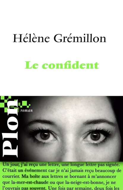 Le confident - Hélène Grémillon - Place des éditeurs