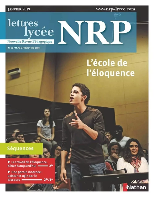 Séquence pédagogique " L'école de l'éloquence" - NRP Lycée - 2nd, 1ere, Tle (Format PDF) -  Collectif - Nathan