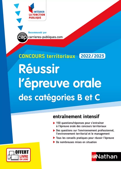 Réussir l'épreuve orale des catégories B et C - Concours territoriaux 2022-2023 - N° 51 EPUB 2021 - Céline Tatat - Nathan