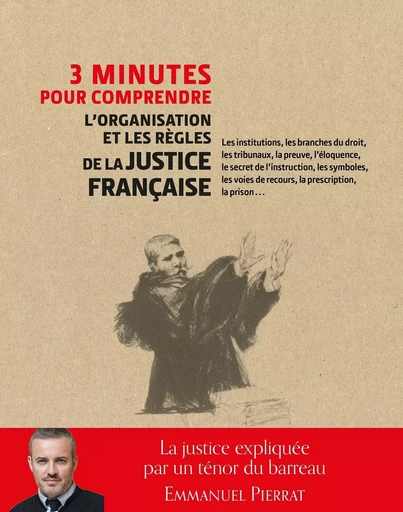 3 minutes pour comprendre l'organisation et les règles de la justice française - Les institutions, l - Emmanuel Pierrat - Courrier du livre