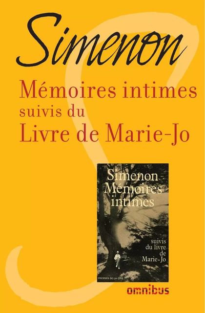 Mémoires intimes suivis du livre de Marie-Jo - Georges Simenon - Place des éditeurs