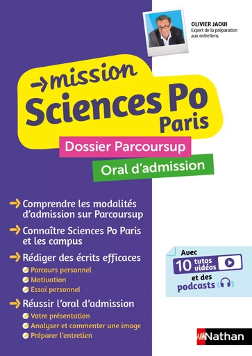 Mission Sciences Po Paris - Terminale - Dossier Parcoursup + Oral d'admission - Olivier Jaoui - Nathan