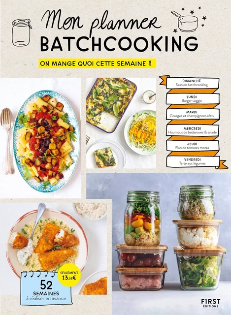 Mes semaines batchcooking - le planner de l'année -  Collectif - edi8