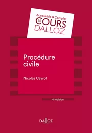 Procédure civile (N). 4e éd.