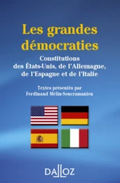 grandes démocraties (Les). Constitutions des E.U., de l'All., de l'Esp. et de l'Italie. 3e éd. - Con