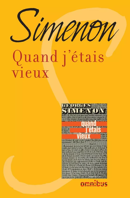 Quand j'étais vieux - Georges Simenon - Place des éditeurs