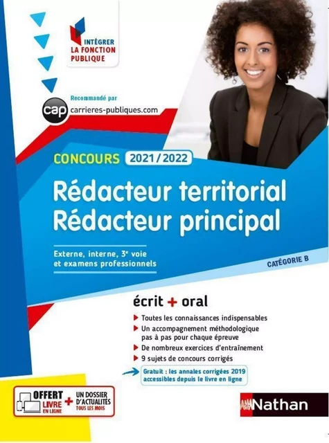 Concours Rédacteur territorial et rédacteur principal - Catégorie B (IFP) E-PUB 2021 - Léonard Mango, Patricia Pioz, Catherine Debilly - Nathan