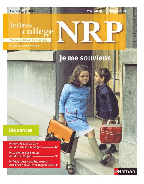 NRP Collège - Je me souviens - Septembre 2018 (Format PDF) -  Collectif - Nathan