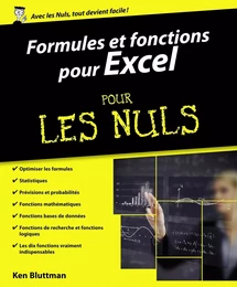 Formules et fonctions pour Excel 2013 et 2016 pour les Nuls