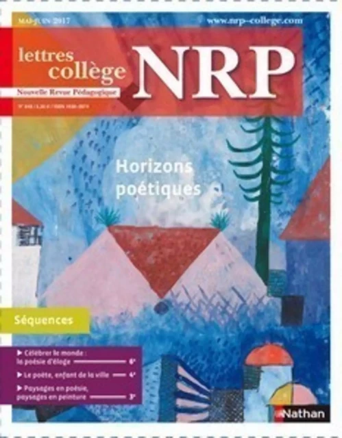 NRP Collège - Horizons poétiques - Mai-Juin 2017 (Format PDF) -  Collectif - Nathan