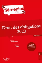 Droit des obligations 2023 26ed