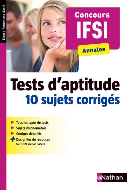 Tests d'aptitude - 10 sujets corrigés - Concours Infirmier - Rachel Langlois, Muriel Moutarlier - Nathan