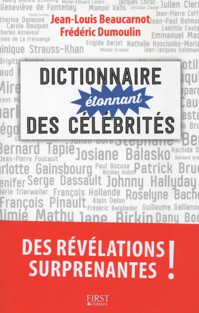 Dictionnaire étonnant des célébrités - Jean-Louis Beaucarnot, Frédéric Dumoulin - edi8