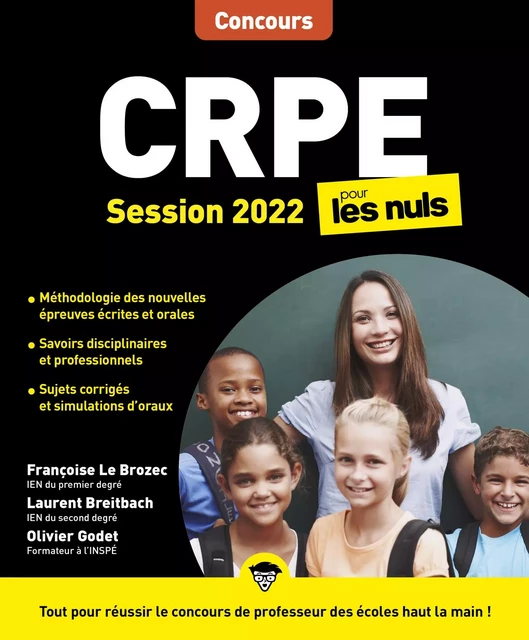 CRPE pour les Nuls Concours, édition 2022 - Laurent Breitbach, Valérie Fieffé, Françoise LE BROZEC - edi8