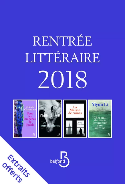 Rentrée littéraire Belfond Etranger 2018 extraits -  Collectif - Place des éditeurs