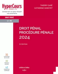 Droit pénal - Procédure pénale 2024 15ed