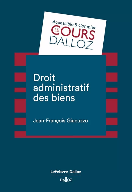 Droit administratif des biens - Jean-François Giacuzzo - Groupe Lefebvre Dalloz