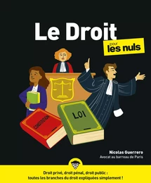 Le droit pour les Nuls : Livre sur le droit, Apprendre la méthodologie du droit et des institutions judiciaires, Maîtriser les grandes notions du droit privé, droit public et droit pénal