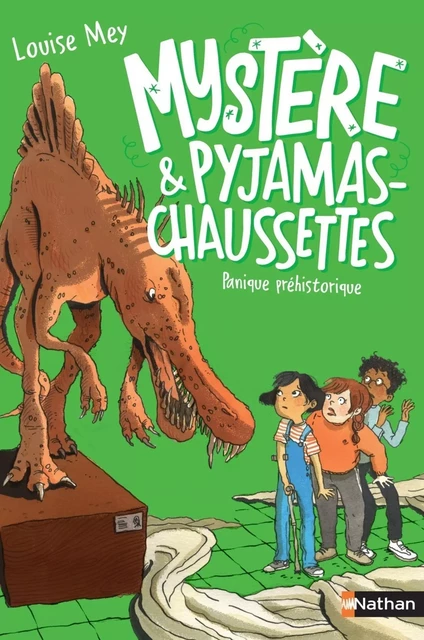 Mystère et Pyjamas-Chaussettes - Tome 5 : Panique préhistorique - Roman Grand Format - Dès 9 ans - Livre numérique - Louise Mey - Nathan